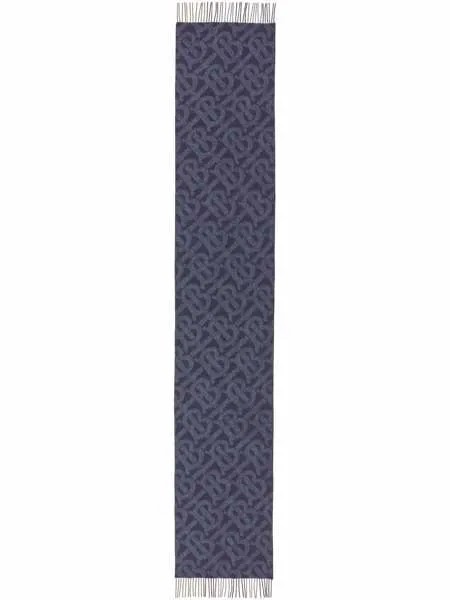Burberry двусторонний клетчатый шарф с монограммой