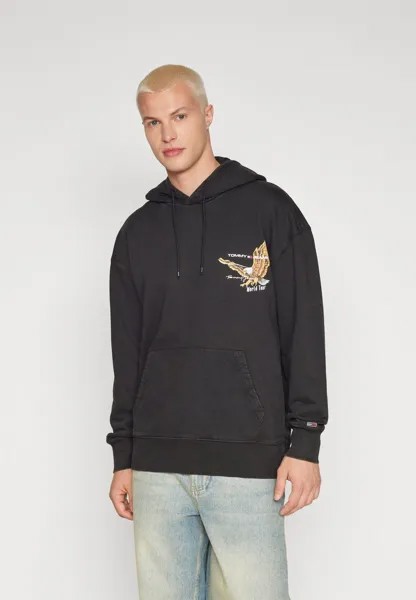 Толстовка Tommy Jeans VINTAGE EAGLE HOODIE, черный