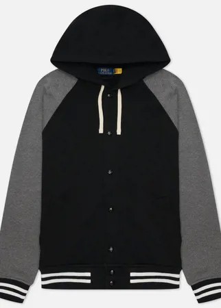 Мужская толстовка Polo Ralph Lauren Lightweight Athletic Fleece Hooded Baseball, цвет чёрный, размер L