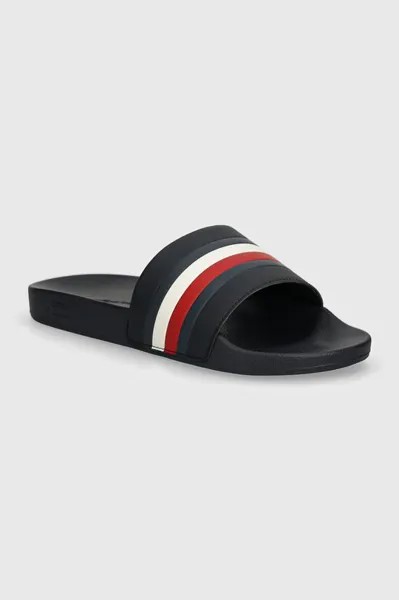 Шлепанцы HILFIGER POOL SLIDE Tommy Hilfiger, темно-синий