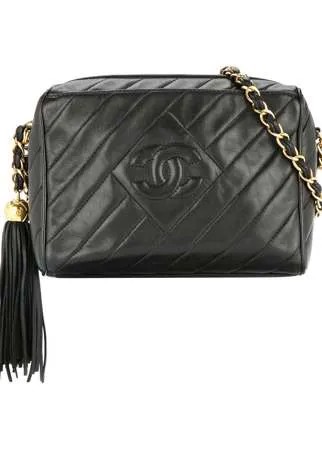 Chanel Pre-Owned стеганая сумка на плечо с кисточкой