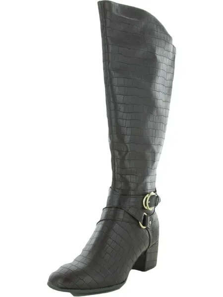 Женские широкие сапоги до колена из искусственной кожи Oakley LifeStride, цвет Dark Chocolate Gator
