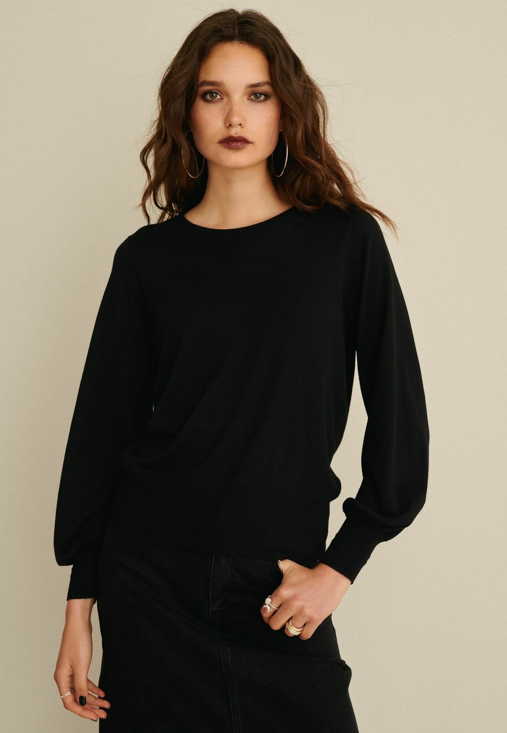 Вязаный джемпер CREW NECK JUMPER Next, цвет black