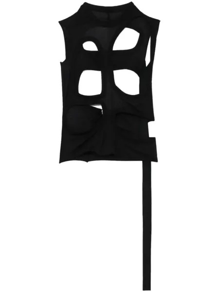 Rick Owens DRKSHDW топ асимметричного кроя, черный