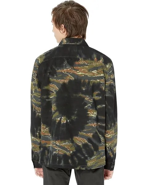 Рубашка AllSaints Dockweiler Long Sleeve Shirt, цвет Ash Khaki Brown