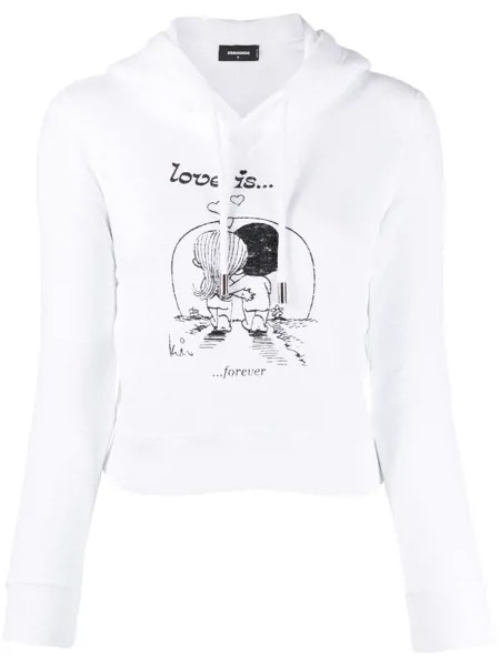 Dsquared2 укороченное худи Love is Forever