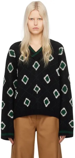 Черно-зеленый свитер Palomar Holzweiler