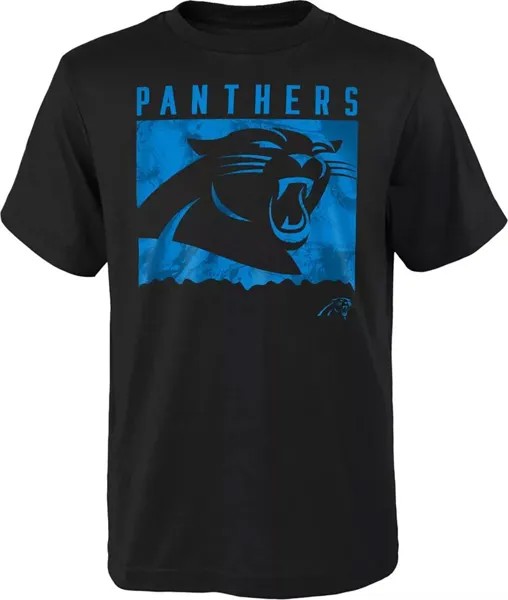Nfl Team Apparel Молодежная футболка Carolina Panthers, черная камуфляжная футболка с жидким камуфляжем