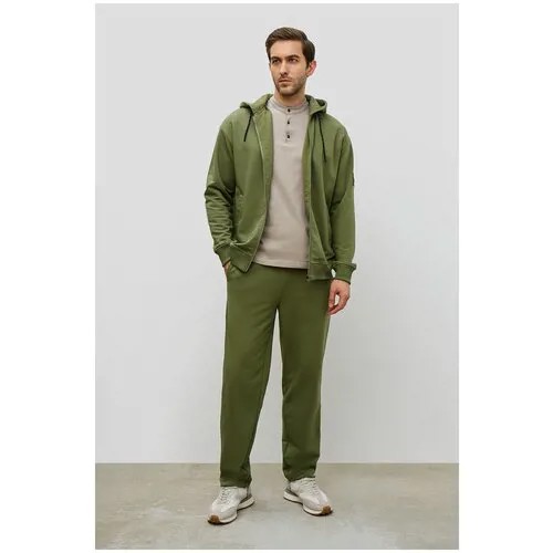 Костюм Baon, толстовка и брюки, повседневный стиль, полуприлегающий силуэт, капюшон, карманы, размер 50, зеленый