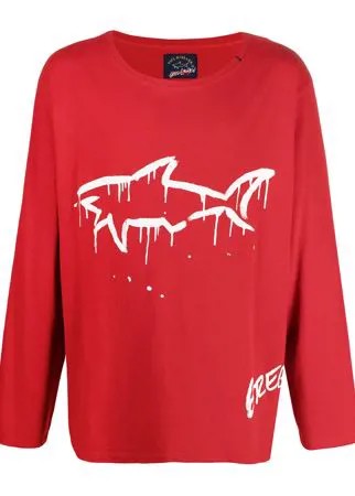 Greg Lauren X Paul & Shark футболка с длинными рукавами и принтом