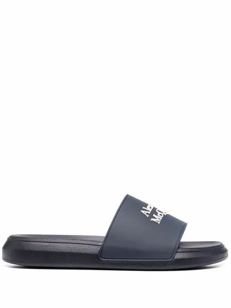 Alexander McQueen logo-print slides