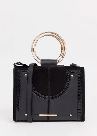 Черная сумка через плечо с ручкой River Island-Черный