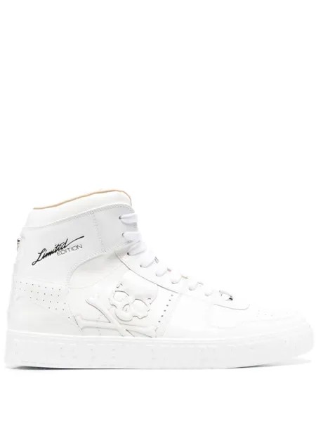 Philipp Plein кеды с декором Skull, белый
