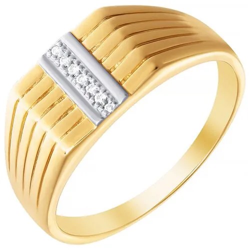Кольцо из золота 585 пробы с бриллиантами R2306014YW001-YG, вес: 4,26 г, вес камня: 0,05 карат