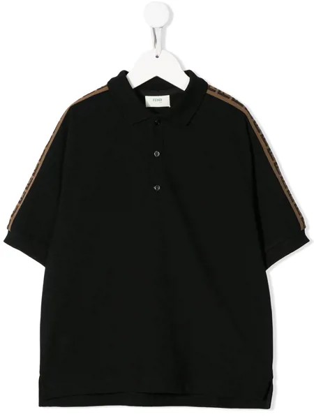 Fendi Kids рубашка-поло с логотипом FF