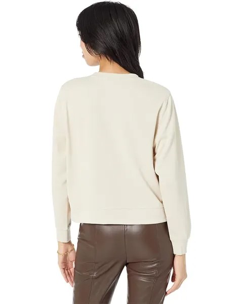 Толстовка MANGO Pique Sweatshirt, цвет Light Pastel Brown