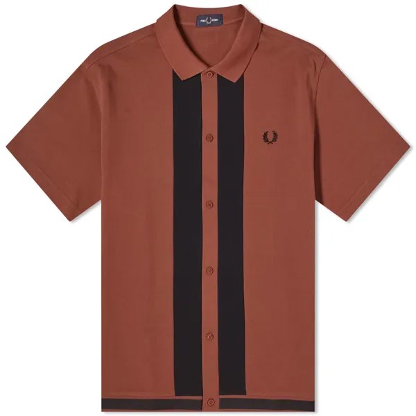 Рубашка Fred Perry Panel Polo, цвет Whisky Brown