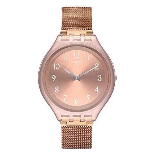 Наручные часы swatch, золотой, розовый