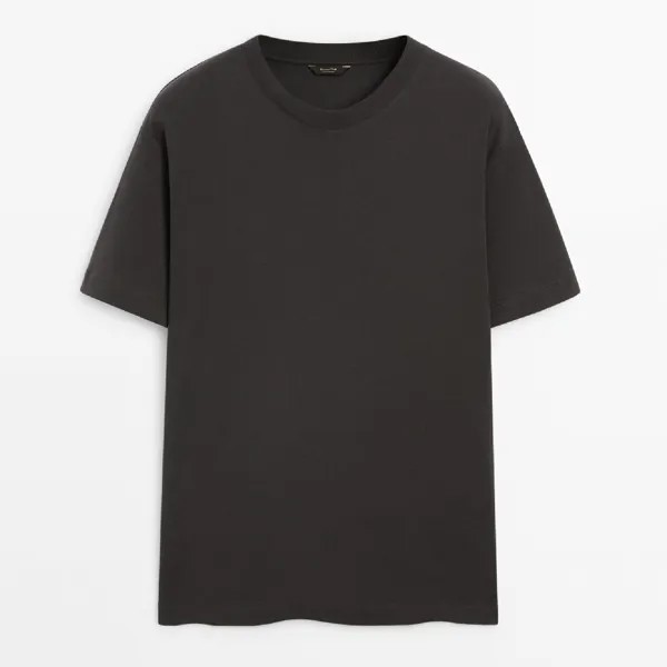Футболка Massimo Dutti Cotton Medium, серый