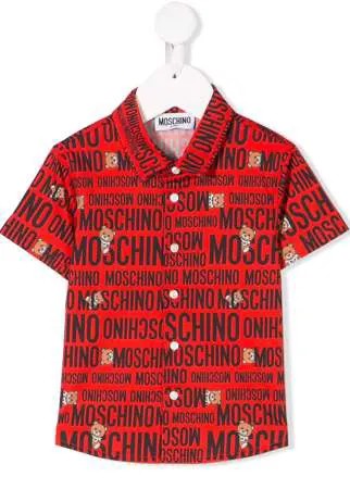 Moschino Kids рубашка с логотипом
