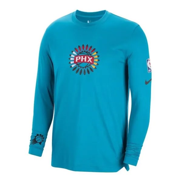 Футболка Nike NBA Phoenix Suns Long sleeve T-Shirt 'Blue', синий