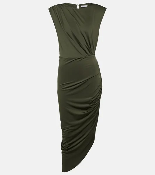 Платье миди merrith из джерси асимметричного кроя Veronica Beard, зеленый