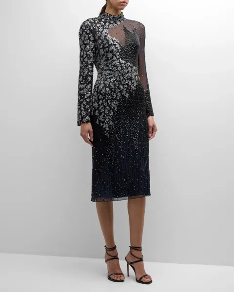 Платье Greta, украшенное пайетками и стразами Jenny Packham, цвет Light Navy 1058