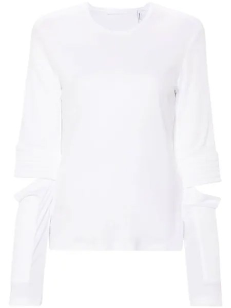 Helmut Lang футболка Astro с вырезами, белый