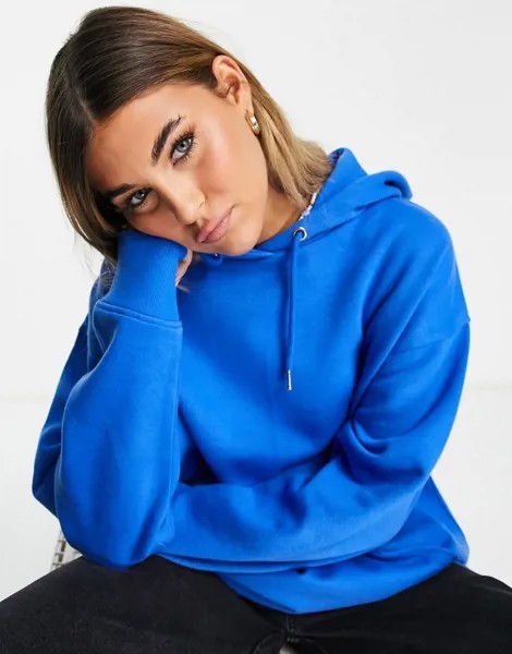 Oversized-худи бойфренда синего цвета ASOS DESIGN-Голубой