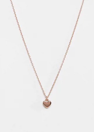 Ожерелье цвета розового золота с подвеской-сердцем Ted Baker-Золотистый