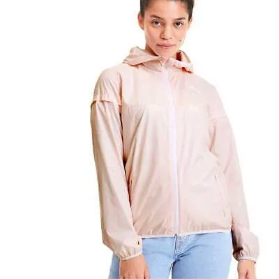 Puma Essentials Aop Full Zip Windbreaker Женские розовые пальто Куртки Верхняя одежда 582