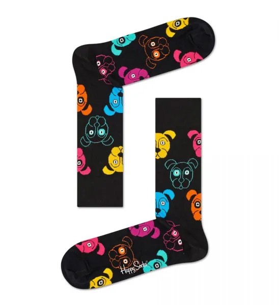 Носки унисекс Happy Socks DOG01 9050 черные 25