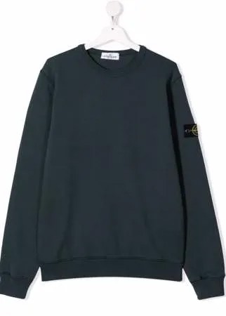 Stone Island Junior толстовка с круглым вырезом и логотипом