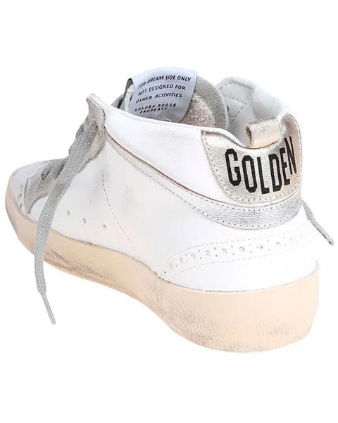 Кожаные кроссовки Golden Goose Mid Star, белый