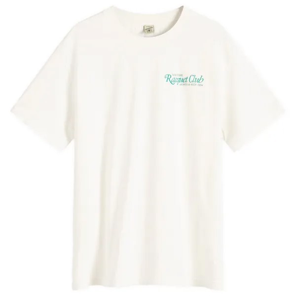 Футболка Sporty & Rich 94 Racquet Club T-Shirt, цвет Coconut & Caribbean