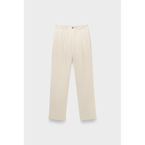 Брюки FRENKEN waist washed trouser, размер 42, бежевый
