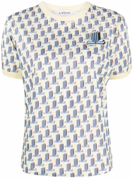 LANVIN monogram-print cotton T-shirt