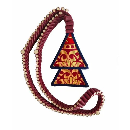 Плетеный браслет Старообрядческая лестовка четки натуральная кожа, размер 44 см, размер one size, бордовый