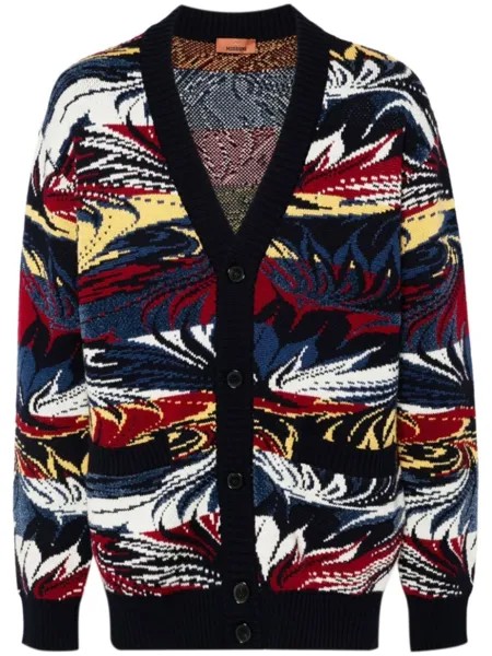 Missoni кардиган вязки интарсия с узором, синий