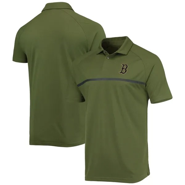 Мужская равномерная одежда Оливковая рубашка-поло Boston Red Sox Delta Sector реглан