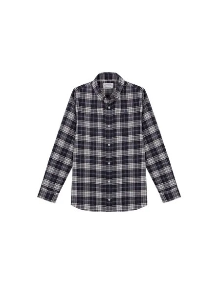 Рубашка на пуговицах стандартного кроя Scalpers Tartan, темно-синий