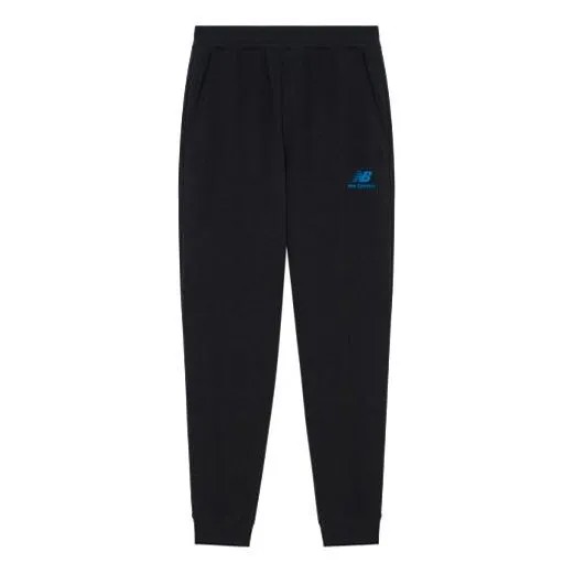 Штаны с принтом логотипа, спортивные штаны New Balance, черный