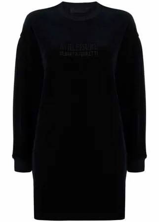 Alberta Ferretti платье-свитер с вышитым логотипом