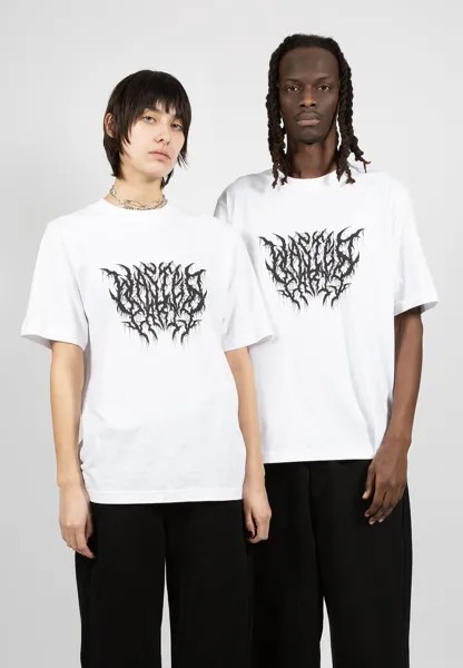 Футболка с принтом UNISEX BLITZ Wasted Paris, цвет white