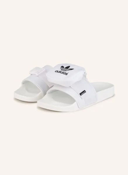 Сланцы женские Adidas 1001233982 белые 38 RU (доставка из-за рубежа)