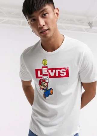 Белая футболка с логотипом Levi's x Super Mario-Белый