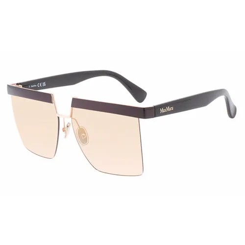 Солнцезащитные очки Max Mara, черный, коричневый