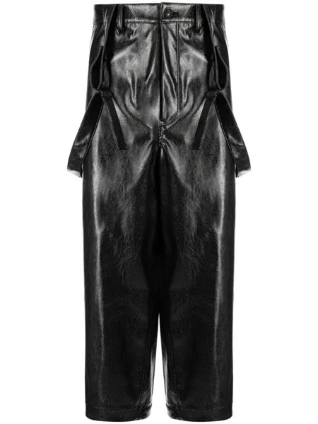 Yohji Yamamoto комбинезон из искусственной кожи, черный