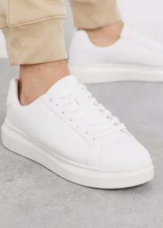 Белые кроссовки на массивной подошве New Look-Белый
