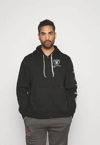 Толстовка на молнии Nike Nfl Las Vegas Raiders Mens Legacy Hood, черный / серебристый